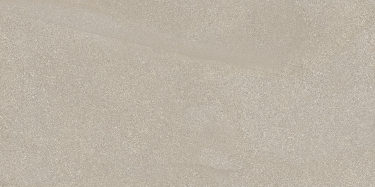 Taupe: Helle, beigefarbene Fliese mit matter, leicht strukturierter Oberfläche.
